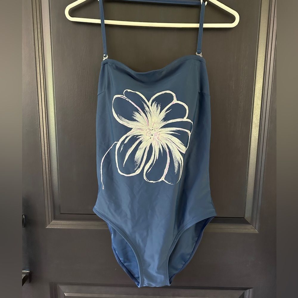 Vintage Sun Streak by Newport News Navy One with Flower Print Piece Lined